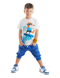 Denokids Surf Fox Boy's T-shirt Capri Shorts Set