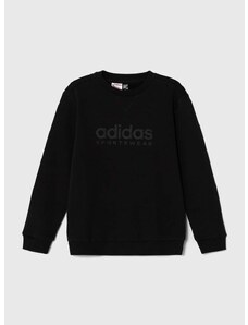 Dětská mikina adidas černá barva, s potiskem