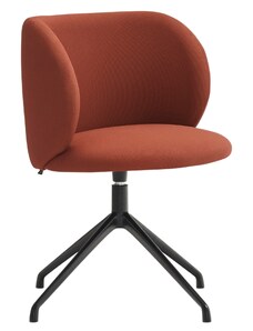 Červená čalouněná konferenční židle Teulat Mogi