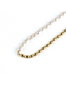 Bellonelli Dvoubarevný perličkový náhrdelník GNP8034