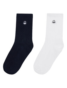 Sada 2 párů dětských vysokých ponožek United Colors Of Benetton