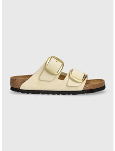 Nubukové pantofle Birkenstock Arizona Big Buckle béžová barva, 1026585