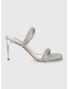 Pantofle Steve Madden Emporium-R dámské, stříbrná barva, na podpatku, SM11002984
