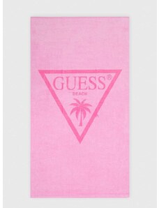 Bavlněný ručník Guess růžová barva, E4GZ03 SG00L