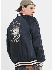 Bomber bunda Superdry černá barva, přechodná