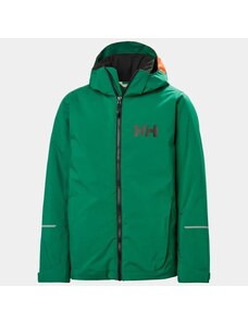 Helly Hansen Quest Jacket JR Malachite dětská lyžařská bunda zelená/oranžová 164/14 let