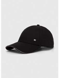 Bavlněná baseballová čepice Tommy Hilfiger černá barva