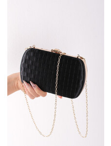 Paris Style Černá společenská clutch kabelka Ramira
