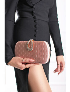 Paris Style Růžovozlatá společenská clutch kabelka Ramira