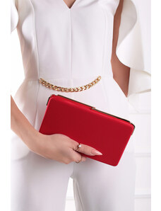 Paris Style Červená společenská clutch kabelka Queeny