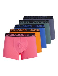 JACK & JONES Boxerky 'Seth' modrá / nefritová / oranžová / světle růžová