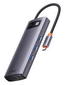 Baseus dokovací stanice HUB 6 v 1 USB-C - 1 x HDMI / 3 x USB 3.2 Gen. 1 / 1 x PD 1 x VGA