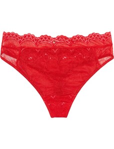 bonprix Vysoké kalhotky String s recyklovaným polyamidem Červená