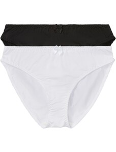 bonprix Kalhotky z lesklého materiálu (2 ks v balení) Černá