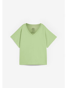 bonprix Základní boxy triko z těžšího bavlněného materiálu Zelená