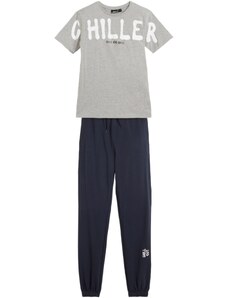 bonprix Chlapecké tričko + sportovní kalhoty, z organické bavlny (2dílná souprava) Šedá