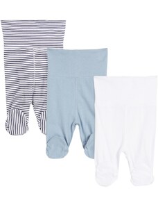 bonprix Kojenecké kalhoty pro novorozeně (3 ks v balení) Modrá