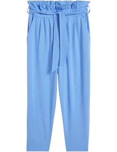 bonprix Dívčí žerzejové kalhoty s organickou bavlnou Modrá