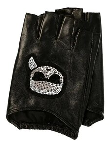 Karl Lagerfeld Kůžoné rukavice K/Ikonik Rhinest