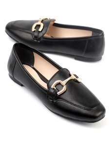 Capone Outfitters Women's Loafer with Front Buckle Accessory