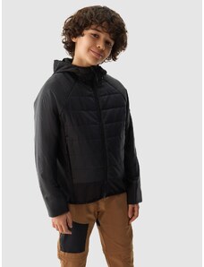 4F Chlapecká péřová treková bunda s výplní ze syntetického peří - černá