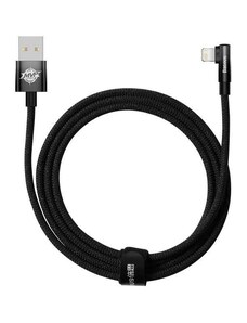 Baseus MVP 2 Úhlový kabel s konektorem USB/Lightning na straně 2m 2,4A černý (CAVP000101)