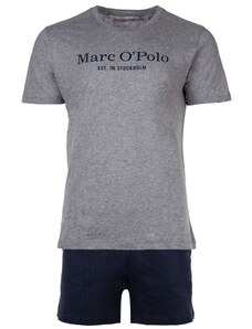 Marc O'Polo Pyžamo krátké námořnická modř / šedý melír