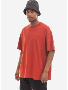 Bavlněné tričko A-COLD-WALL* Overdye ACWMTS088 WINE červená barva, s aplikací