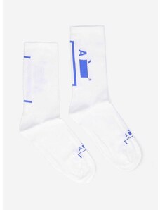 Ponožky A-COLD-WALL* Barcket Sock bílá barva, ACWMSK027-WHITE