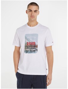 Bílé pánské tričko Tommy Hilfiger Landscape - Pánské
