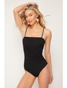 Trendyol Black Strapless Recovery Regular Swimsuit