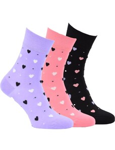 Dámské bavlněné srdíčkové ponožky RS mix barev 35-38