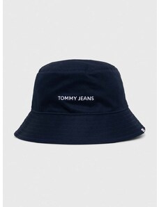 Bavlněná čepice Tommy Jeans tmavomodrá barva