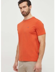 Bavlněné tričko Napapijri Salis oranžová barva, NP0A4H8DA621