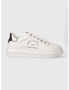 Kožené sneakers boty Karl Lagerfeld KAPRI MENS bílá barva, KL52538