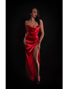 Plesové červené korzetové šaty Royal