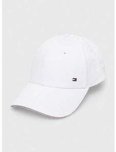 Bavlněná baseballová čepice Tommy Hilfiger bílá barva, AM0AM12035