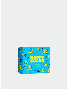 Happy Socks 2-Pack Fruits Gift Set (turquoise)modrá