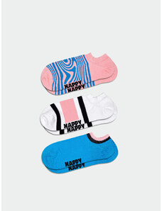 Happy Socks 3-Pack Dizzy No Show (light pink)růžová