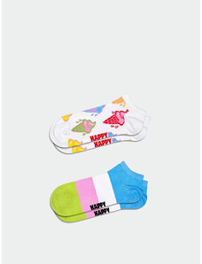 Happy Socks 2-Pack Ice Cream & Stripe Low (white)bílá