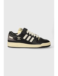 Kožené sneakers boty adidas Originals Forum 84 Low černá barva
