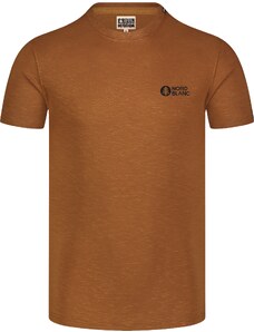 Nordblanc Hnědé pánské bavlněné tričko SEAL