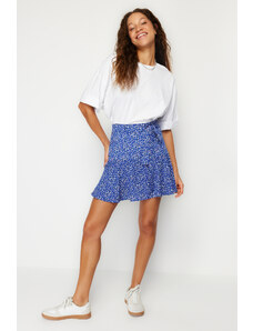Trendyol Multi Color Floral Pattern Viscose Woven Short Skirt