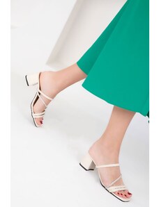 Soho Women's Beige Classic Heeled Shoes 17911