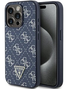 Originální kryt GUESS hardcase 4G Triangle Metal Logo GUHCP15LPG4GPB for Apple iPhone 15 Pro , barva modrá