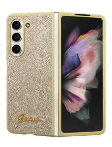 Originální kryt GUESS Glitter Script GUHCZFD5HGGSHD pro Samsung Galaxy Z Fold 5 , barva zlatá