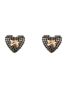 NÁUŠNICE KARL LAGERFELD K/HEART STUDS PAVE