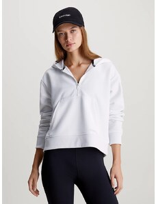 Calvin Klein PW - 1/2 Zip Hoodie (Cropped) WHITE