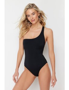 Trendyol Black Single Shoulder Regular Swimsuit