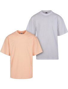 UC Men Pánské trička UC Tall Tee 2-Pack - oranžová+bílá